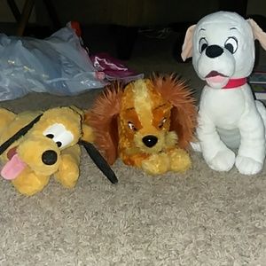 3 disney stuffed animals